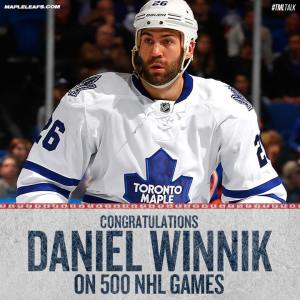Daniel Winnik_500NHLGames
